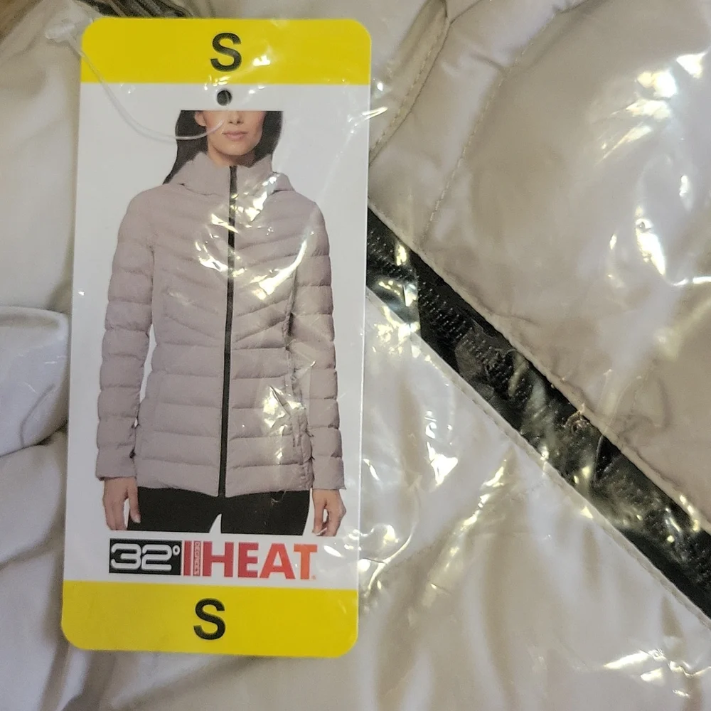 NWT 32 Degrees Heat Small, Medium, and XL Silver Puffer Jacket - Picture 8 of 8